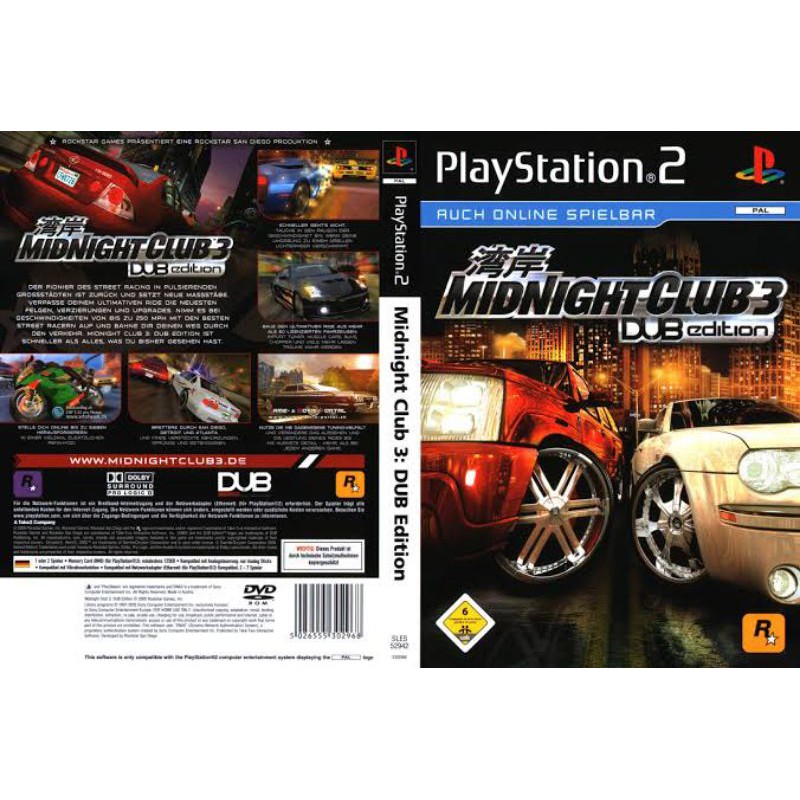 Kaset PS 2 MIDNIGHT CLUB 3