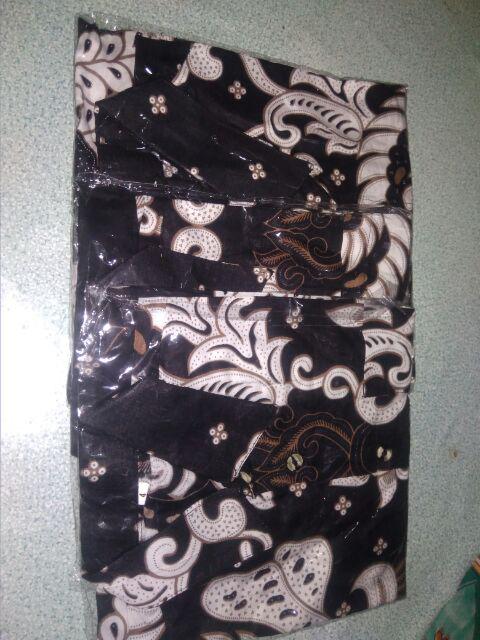 Baju Batik Couple Gamis Batik Keluarga Motif Gurita Putih Modern Terkini Terbaru