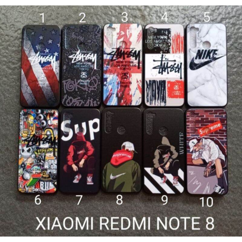 Case gambar Xiaomi redmi note 8 motif cowok ( 5 motif ) soft softcase sofshell silikon cover casing kesing housing