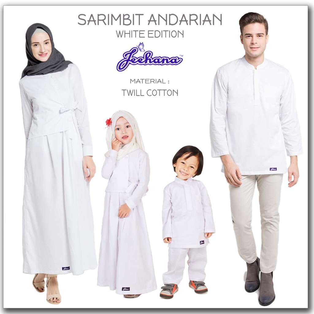  Baju  Sarimbit Keluarga Warna Putih Model Baju  Terbaru 2019