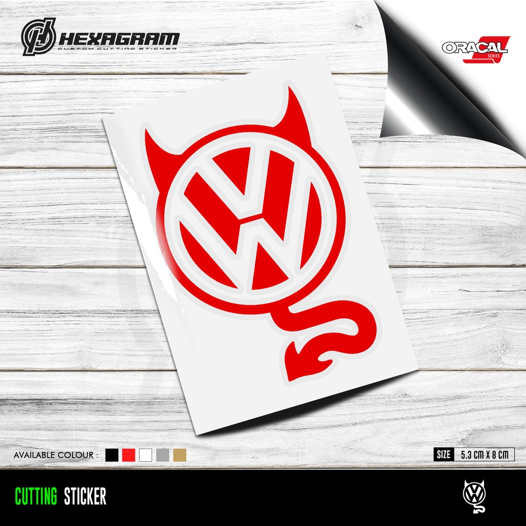 Cutting Sticker VolksWagen Devil | Stiker VolksWagen Devil