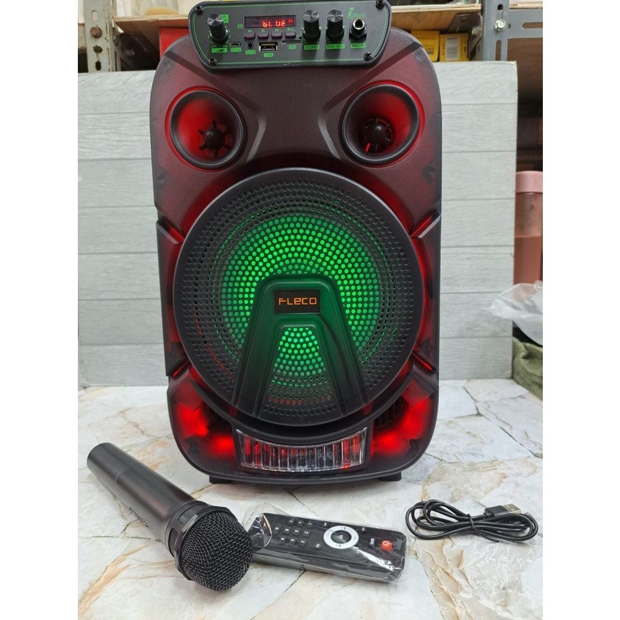 COD speaker bluetooth karaoke wireless super bass fleco 8606BAL