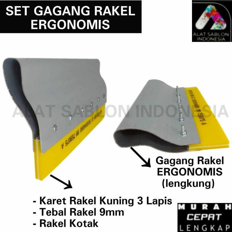 Jual Set Gagang Rakel Alumunium Model Ergonomis Cm Rakel Triple Layer Shopee Indonesia