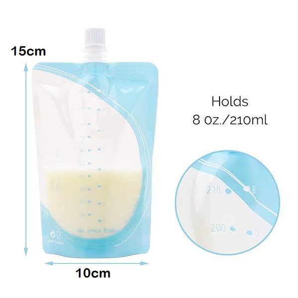 Unimom 20pcs Pump Store Breastmilk Bags Kantong ASI Bisa Dipasang Pompa