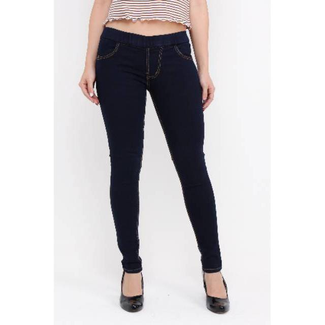  Celana  Panjang Pinggang Karet  Wanita Legging Skinny Jeans 