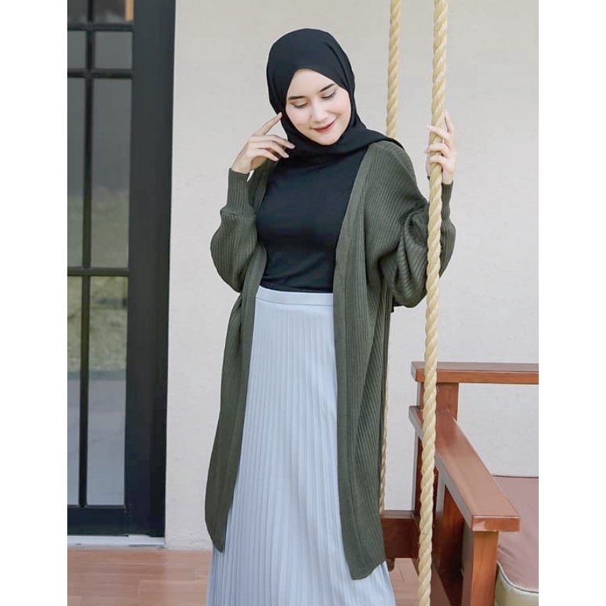 Balegrosir- Zahira Balloni Iymel Cardy Belle Long Kardigan Rajut