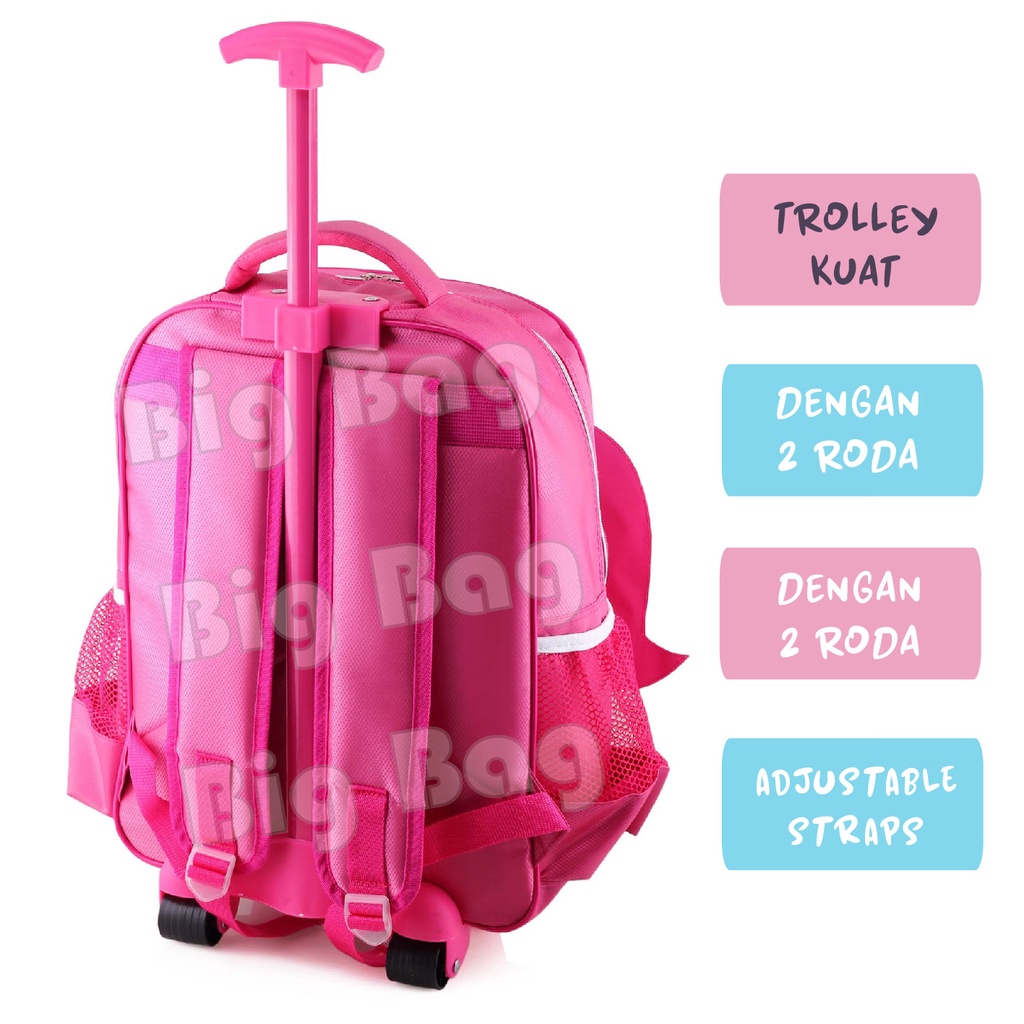 PTS - Tas Trolley Troli Anak BOBA / LOL / KITTY / BUMBBLE BEE / TAS RODA