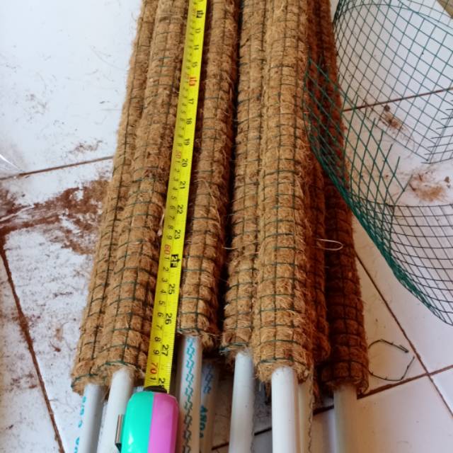 Turus sabut kelapa 70cm tiang penyangga tanaman hias