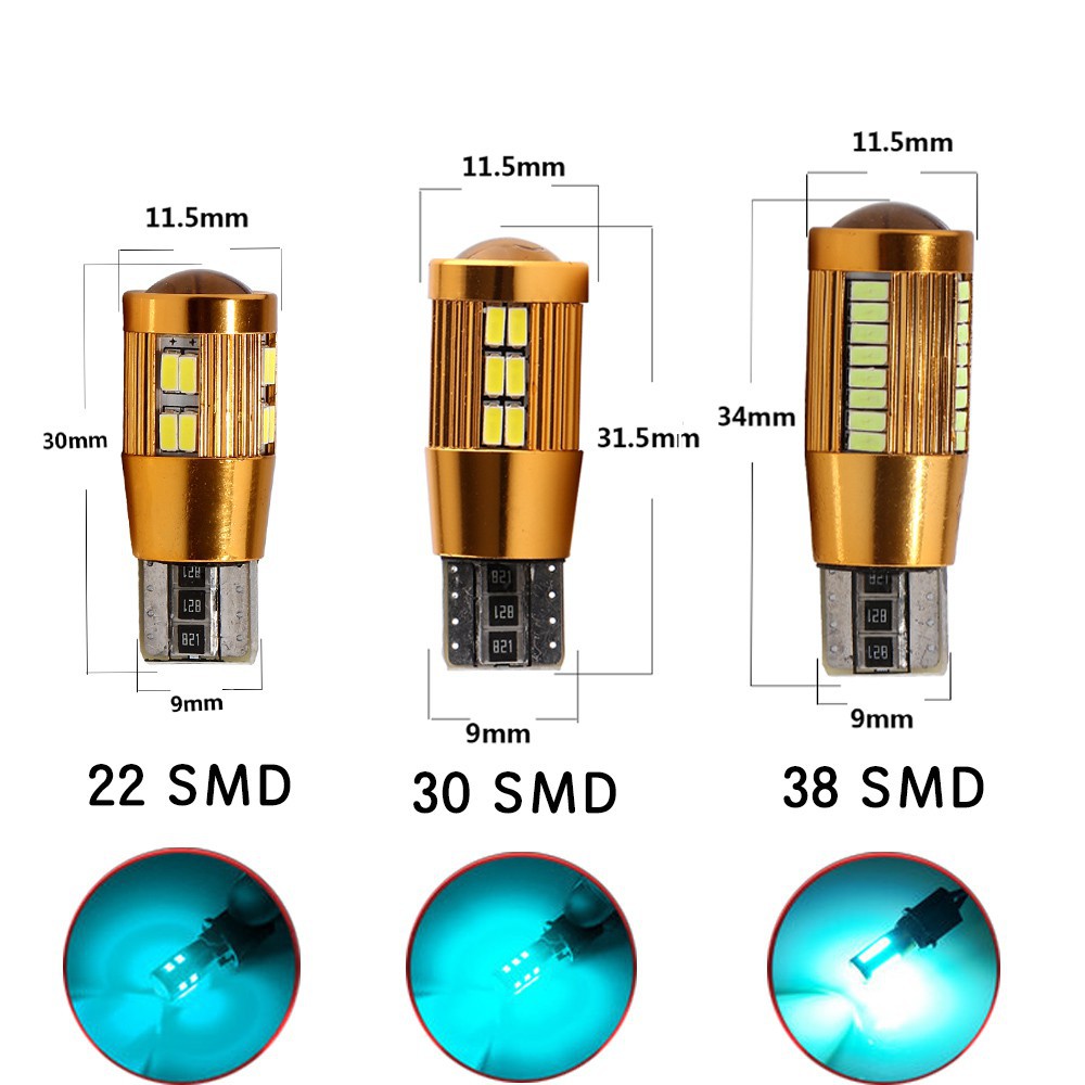 Lampu LED Canbus T10 W5W non-poling untuk Plat Nomor Mobil / Motor