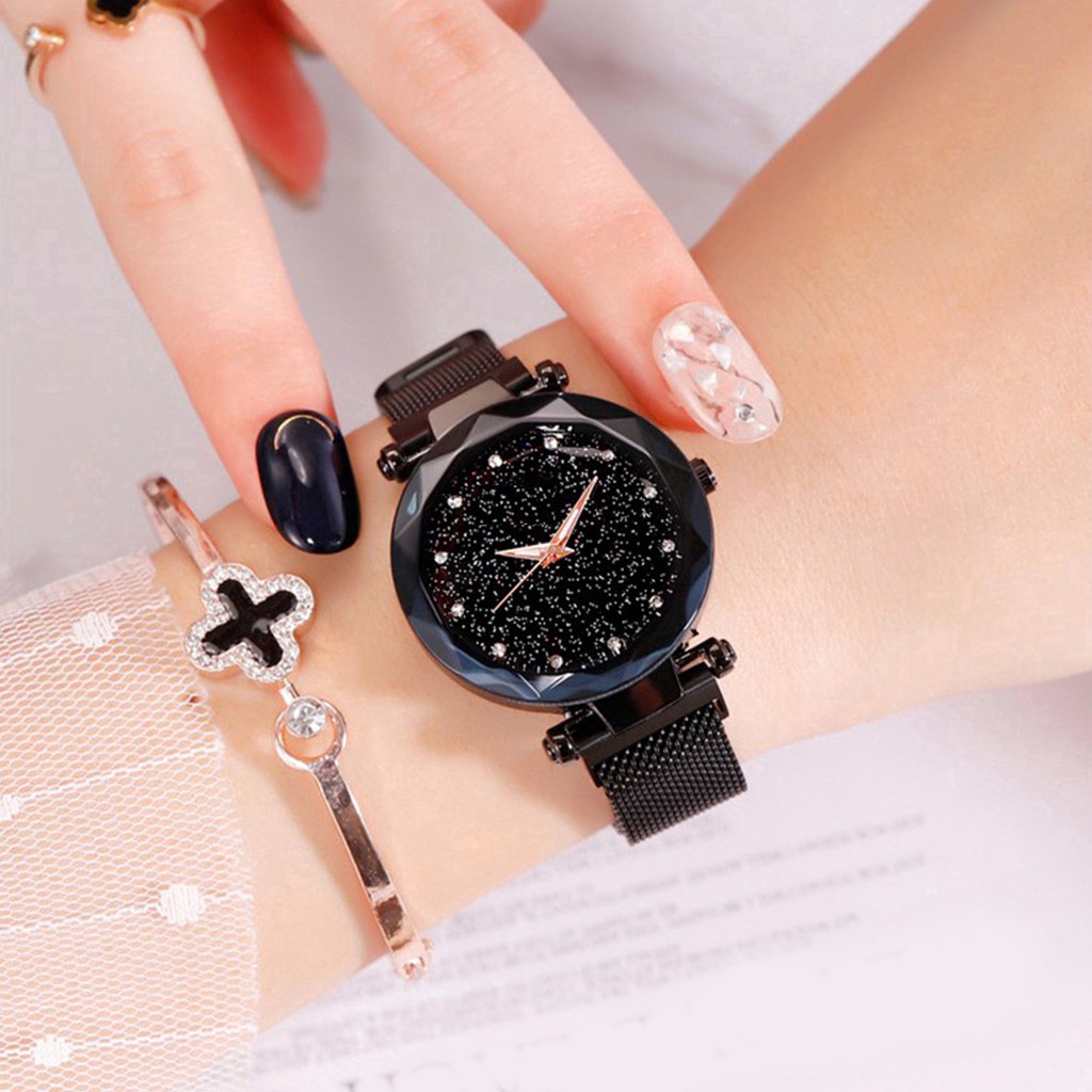 [✅COD] Jam Tangan Rantai Magnet Analog Watch Fashion Korean Style Wanita Cewek Anti Air Murah Couple Original