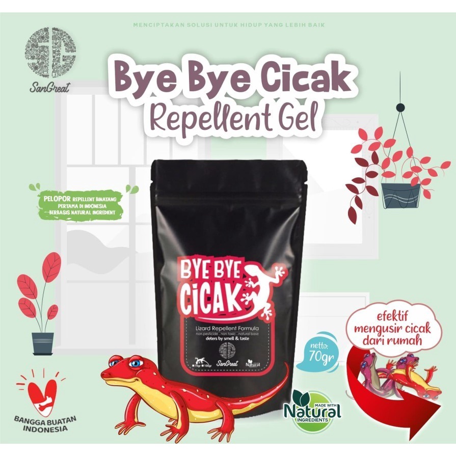 70g Bye bye Cicak Pengusir cicak Usir Cicak non pestisida gel 70gram 70gr lizard repellent usir tokek