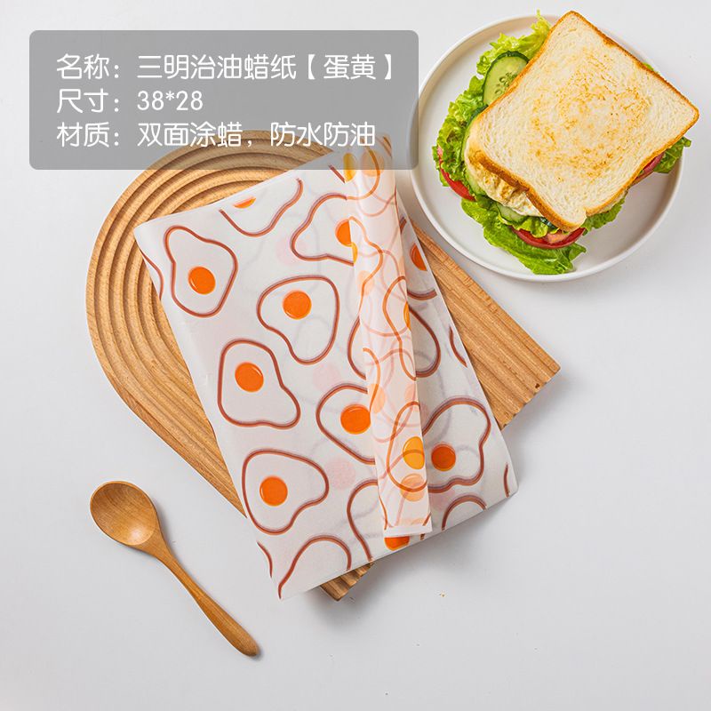 10 LEMBAR KERTAS BUNGKUS BURGER SANDWICH ALAS KUE KOREA / PAPER WRAPPING