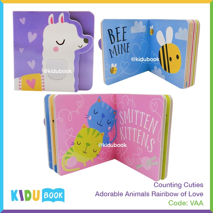 Buku Cerita Bayi dan Anak Counting Cuties Adorable Animals Rainbow of Love Kidu Baby