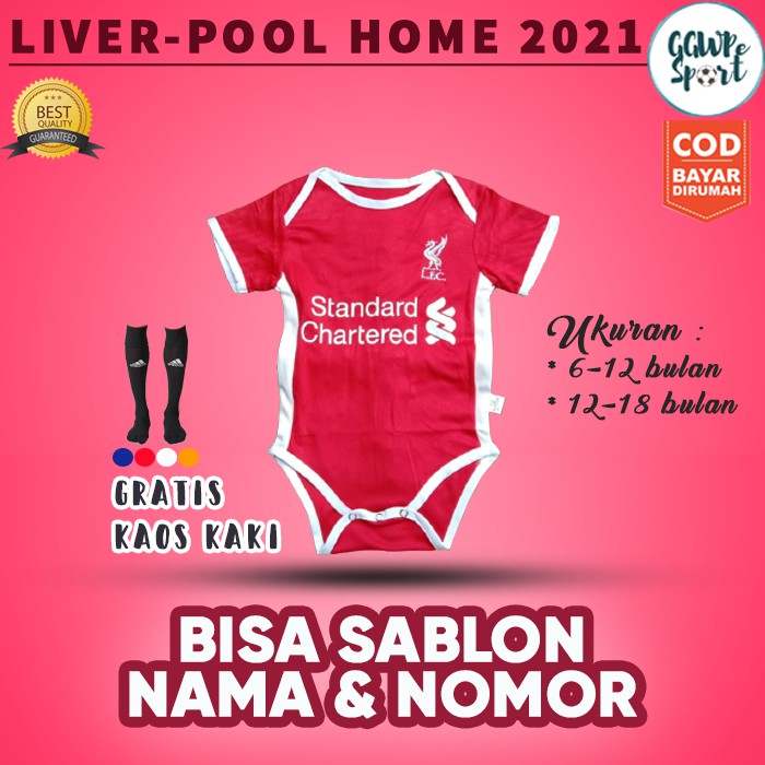 JUMPER BAYI BAJU BOLA BAYI LAKI LAKI LIVEERPOLL HOME 2021 IMPORT TERBARU KUALITAS JAMINAN TERBAIK