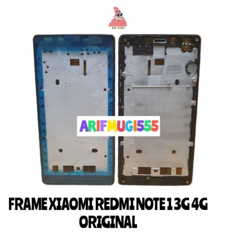 FRAME BAZZEL BEZEL TULANG TENGAH XIAOMI REDMI NOTE 1 3G 4G ORIGINAL