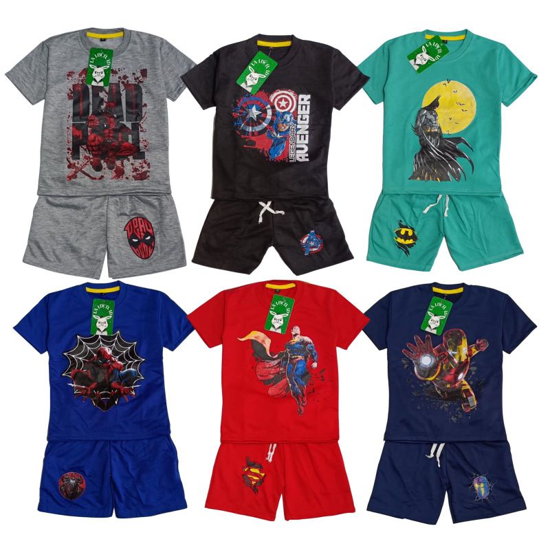 Setelan Anak Hero Babyterry Sz XS, S, M (1-4 thunan)