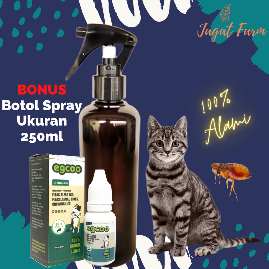 EGCOO Care - Obat Kutu dan Jamur Kucing Alami & Aman Untuk Kitten 15ml