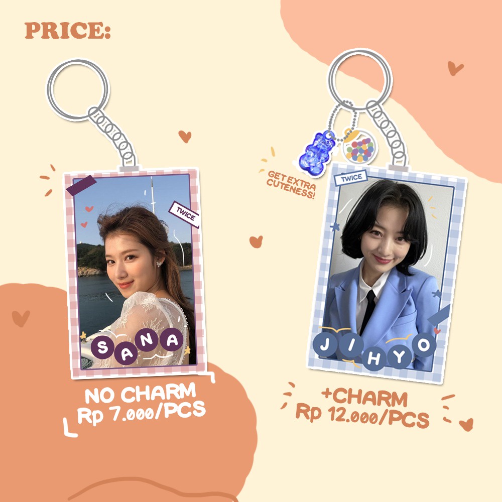 TWICE KEYRING KEYCHAIN GANCI GANTUNGAN ACRYLIC KUNCI VOL.2 ONCE ONE IN A MILLION