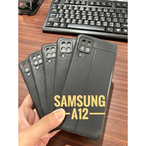 Samsung A12 M12 M22 M32 M62 Case Softcase Autofokus Leather kulit Jeruk