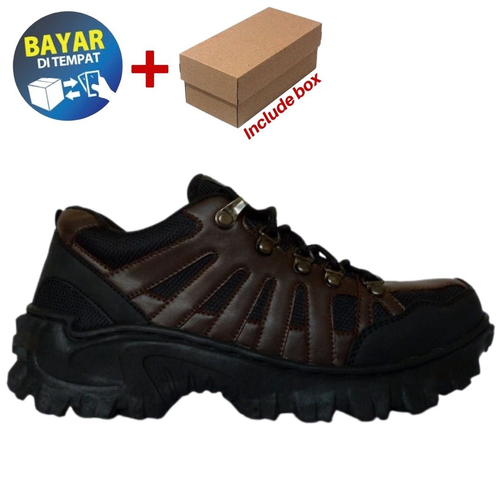 Sepatu Outdoor Pria Boots Safety Ujung Besi Dan Sepatu  Kerja Proyek Lapangan