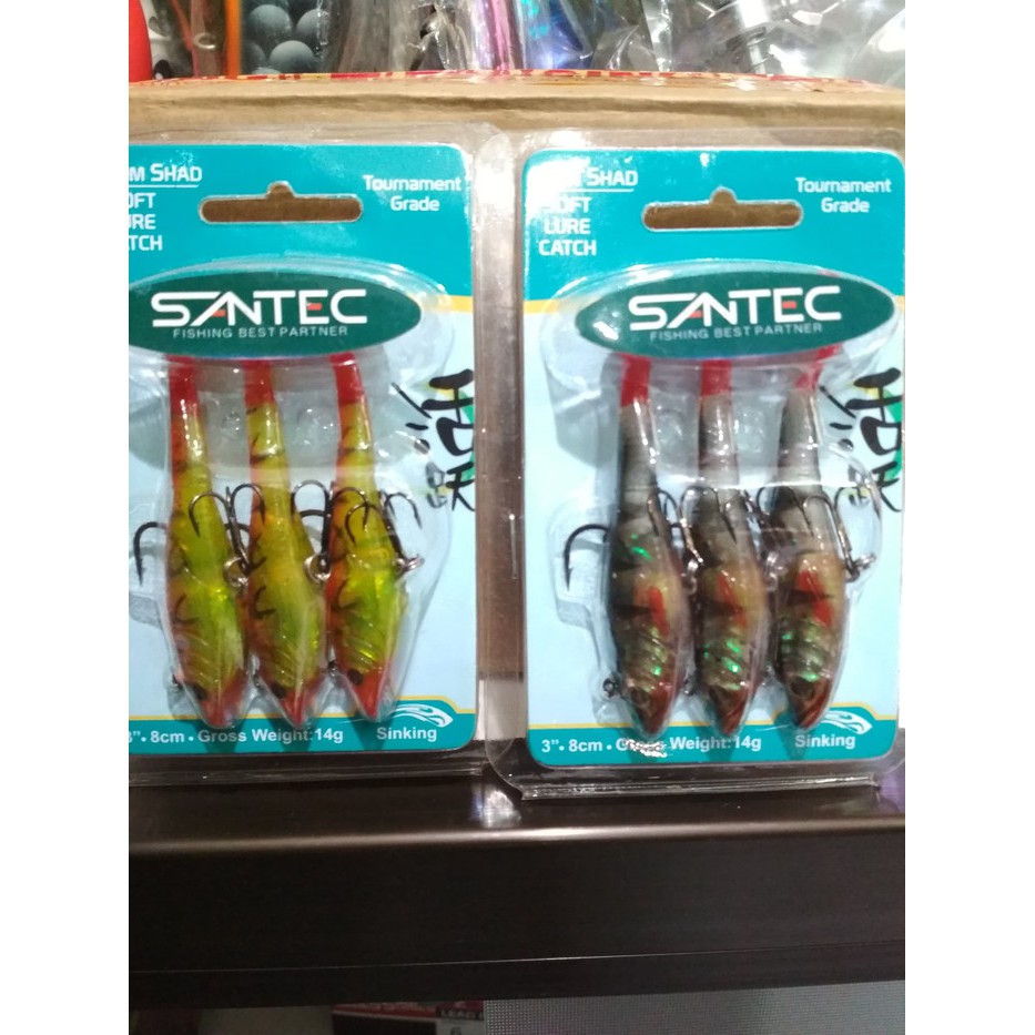 Soft Lure Ikan Catch Merk Santec 14g Murah TERBAIK Panjang 8 cm