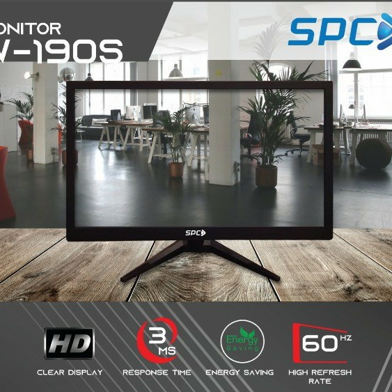 SPC LED 19" Monitor Komputer Full HD HDMI VGA LCD 19inch Garansi Resmi