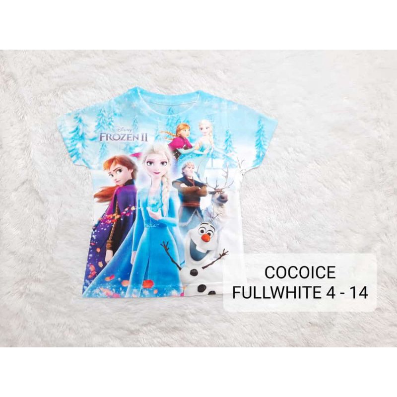 BAJU / KAOS ANAK PEREMPUAN KARAKTER FROZEN