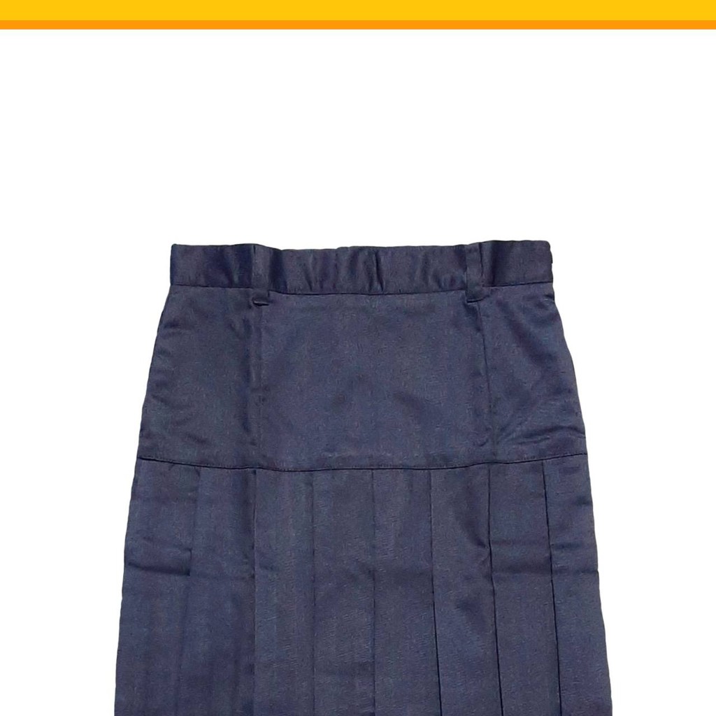 Rok SMP Biru Dongker Navy Rempel Bawah Pinggang Panjang - Seragam Sekolah SMP / Rafly Jaya