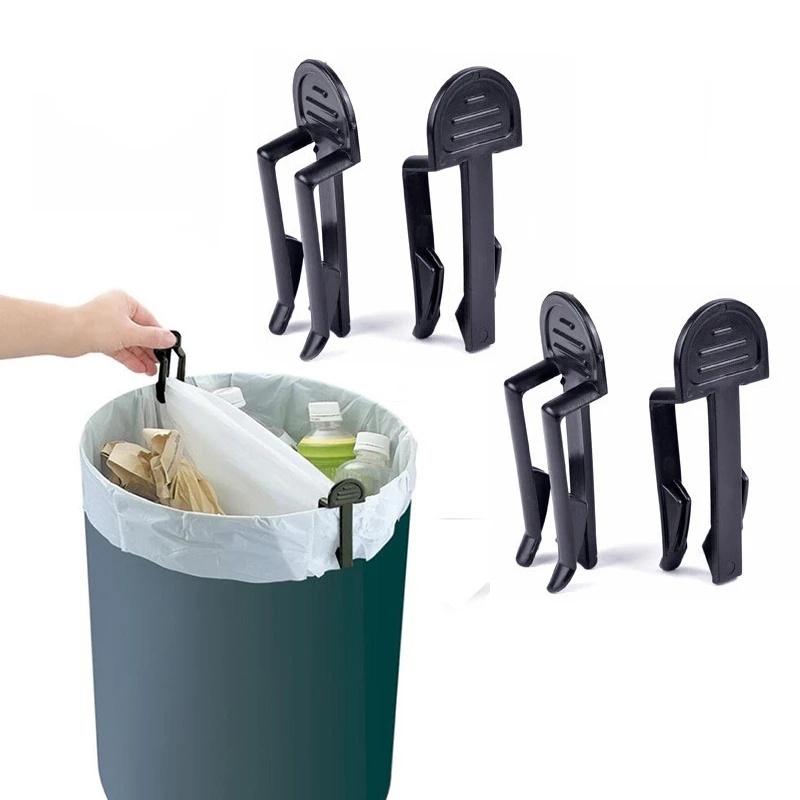 2Pcs Universal Plastic Trash Bag Fixed Clip / Practical Rubbish Bin Garbage Bag Clamp / Useful Waste Basket Holder for Home,Office,Hotel