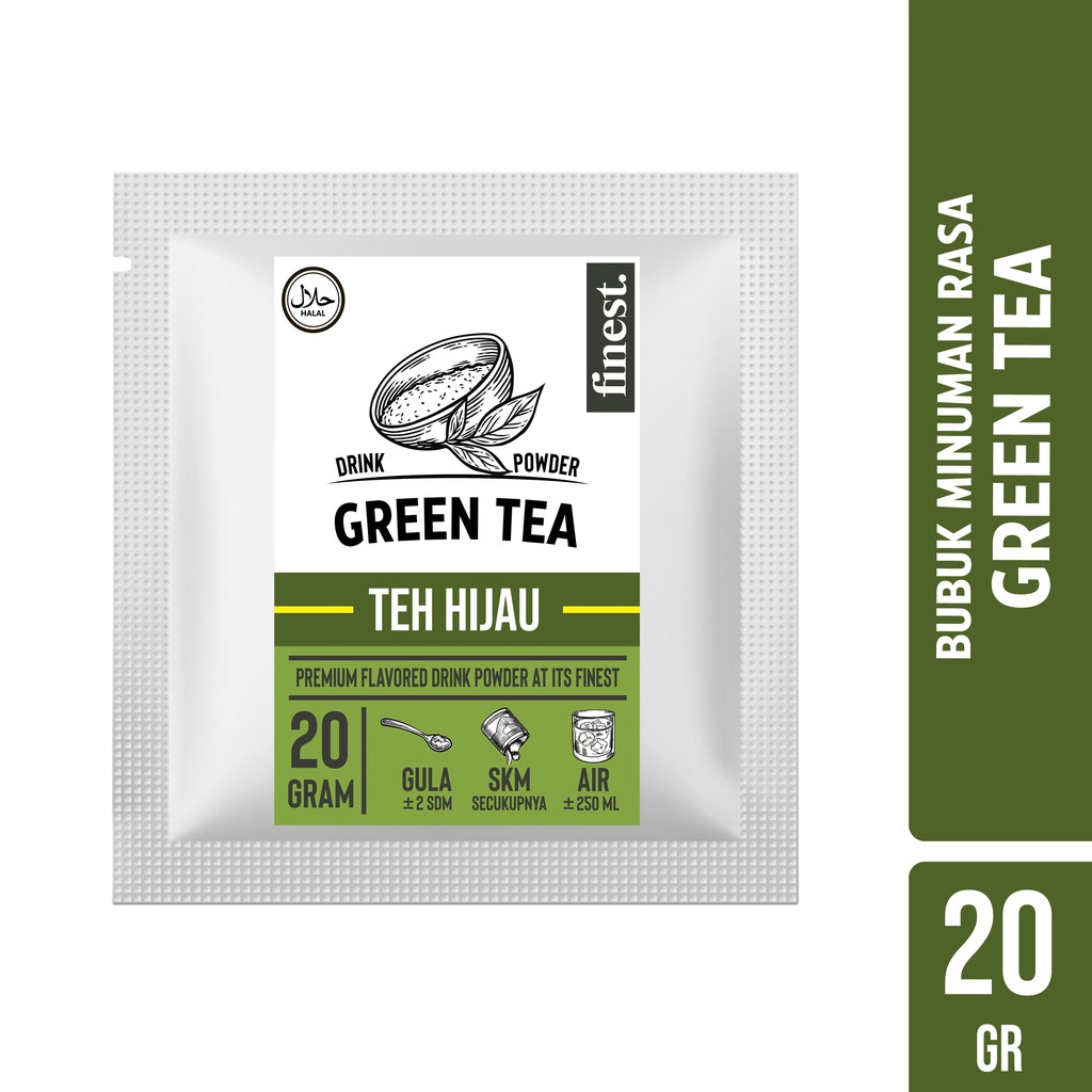 

Bubuk Minuman Rasa Green Tea Drink Powder Kemasan Sachet 20 Gram