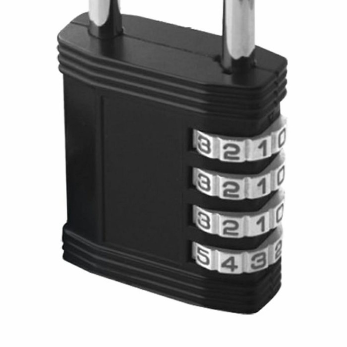 Krisbow Gembok 4 Kombinasi Kunci Pengaman 4 Kode - Hitam bn17