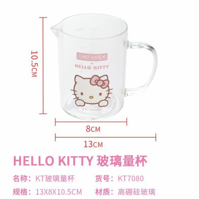 Chefmade KT7080 - Gelas Takar Hello Kitty / Measuring Glass 350ml