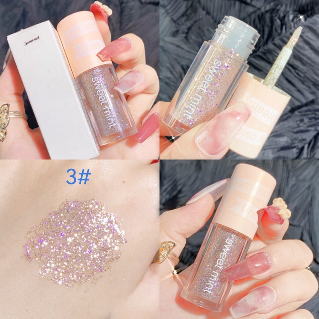 [ HARGA PROMO ] 𝐄𝐘𝐄𝐒𝐇𝐀𝐃𝐎𝐖 - SWEET MINT Liquid Glitter Eyeshadow Cair Korea