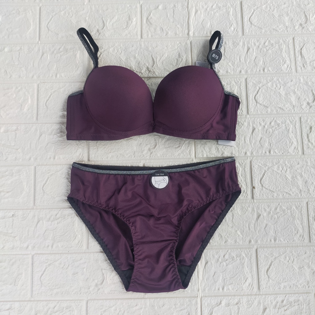 Pierre Cardin Bra Set (Bra & Panty) PS3497 size 32B 34B 36B-Purple