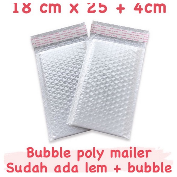 

Bubble polymailer putih 18 x 29 cm (10 lembar)