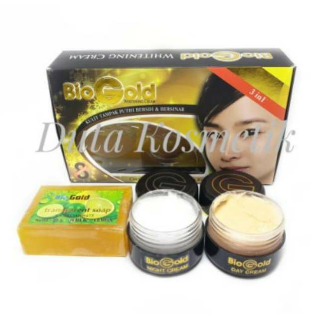 CREAM BIO GOLD PAKET / CRIM PEMUTIH BIOGOLD 3in1