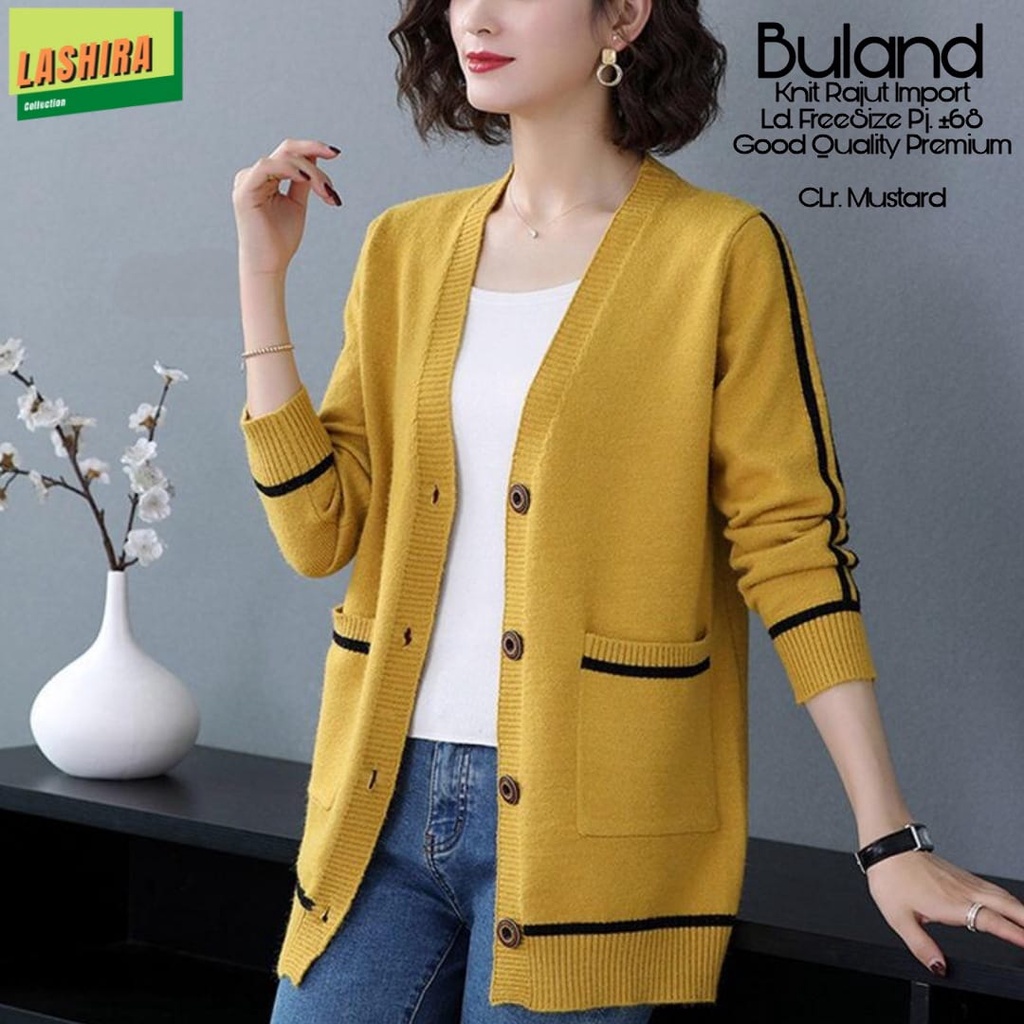 buland cardy cardi cardigan outer sweater sweter switer baju atasan knit rajut import tebal melar ju