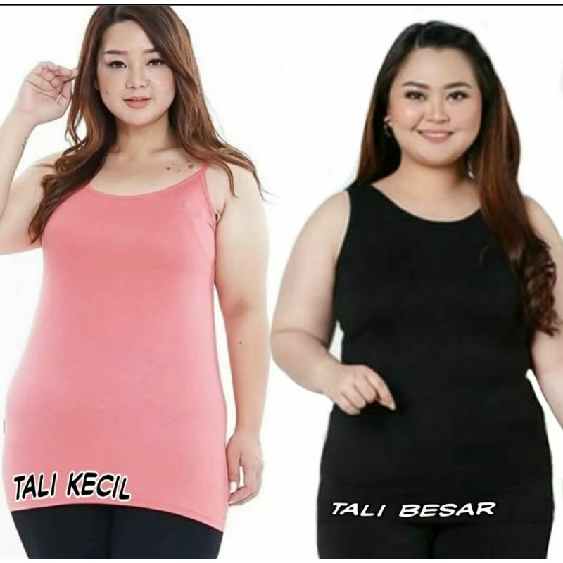 Big Size Tangtop/tank top Kaos dalam singlet Perempuan / Cewe Wanita JUMBO XXL & XXXL SIZE BESAR-1