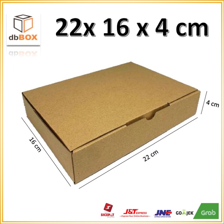 

Kardus 22 x 16 x 4 cm --box Die Cut dan easy usage--