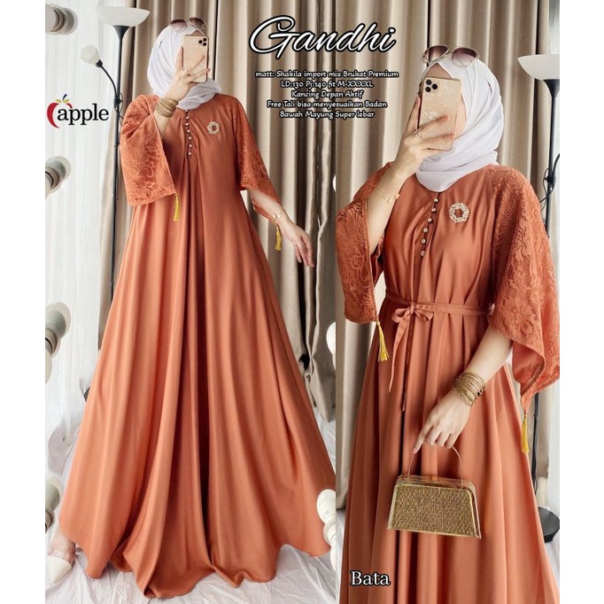Gamis Jumbo Maxy Gandhi Mirella Anes Luna Maya Ld 130 Pb 140
