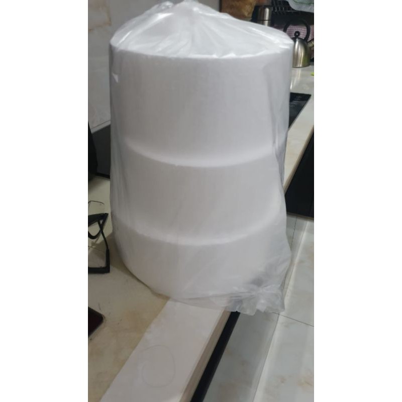 Bulat Diameter 18cm (Kotak 18x18cm) Tinggi 26-30cm Dummy Cake Styrofoam Gabus Kue