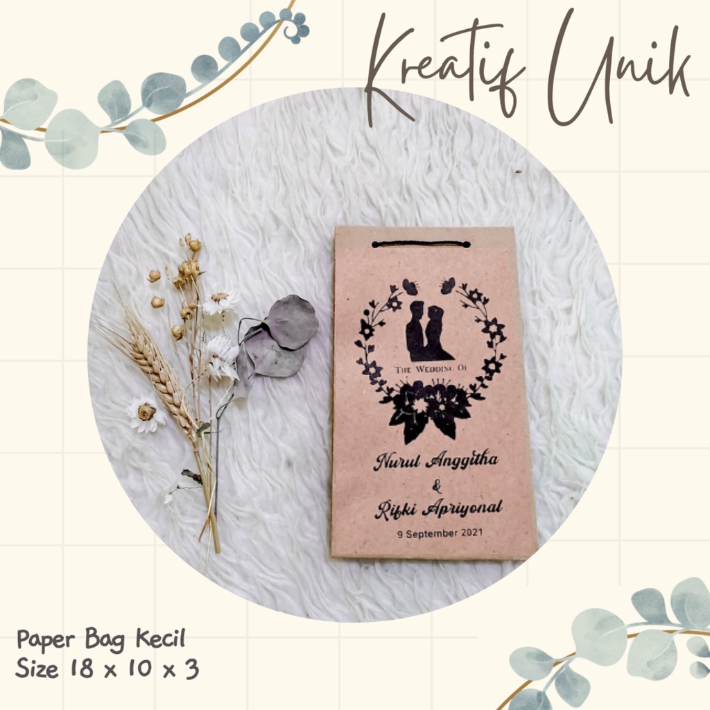 

Paperbag totebag size 18x10x3cm custom gambar