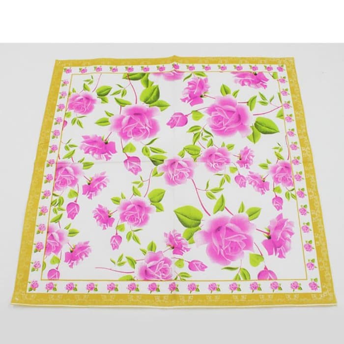 Decoupage Napkin - Tissue Decoupage 2Ply FL-Pink Rose with Border