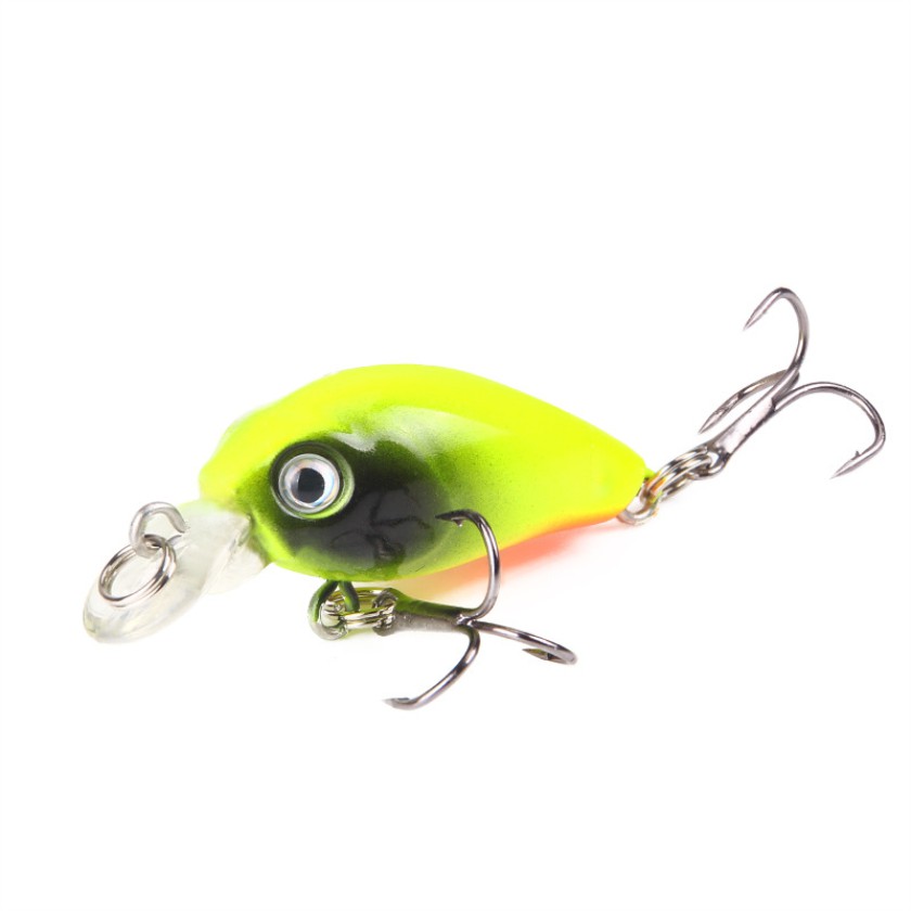 Shengyao 1Pcs Crankbait Umpan Pancing Fishing Lure 4.5cm/3.8g Topwater Fishing Bait Ikan Kecil Casting Wobble