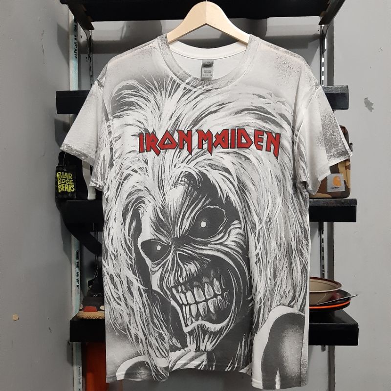 kaos band iron maiden all over print second original