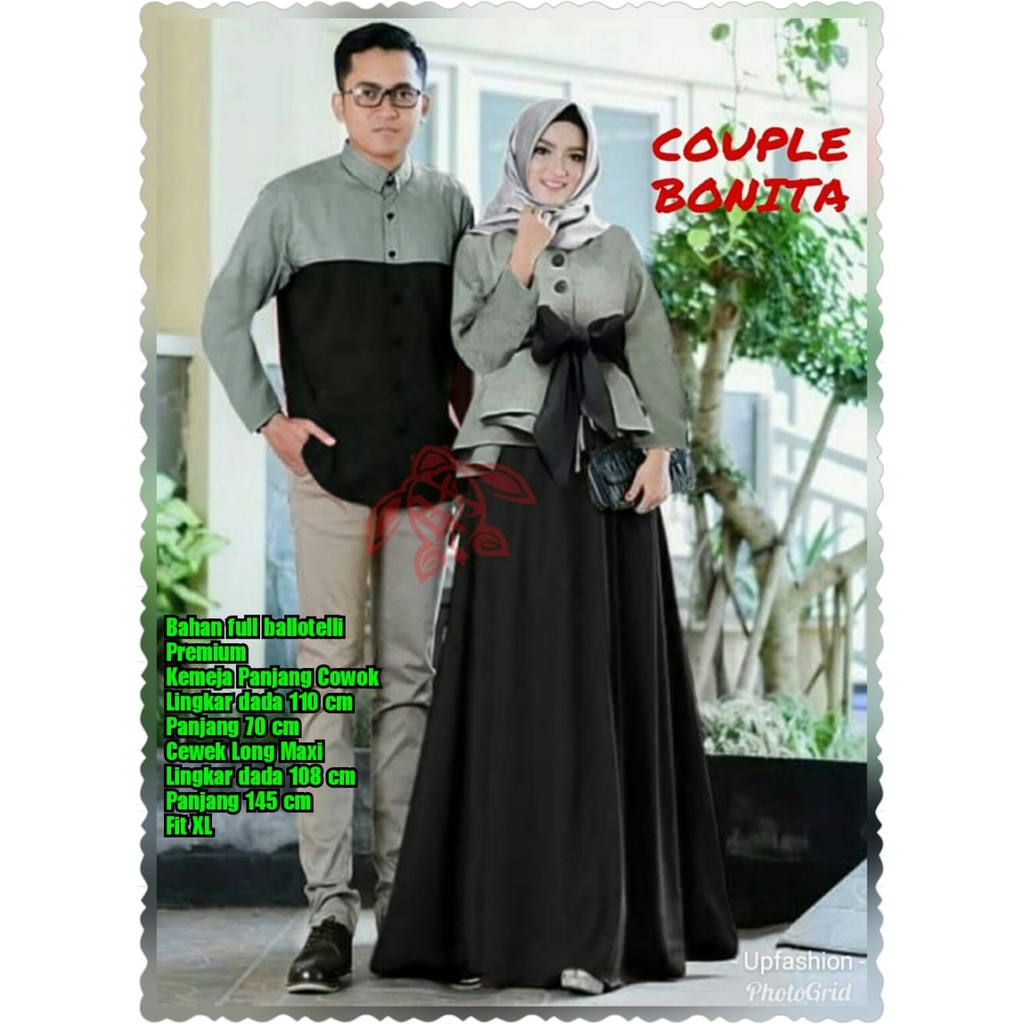 COUPLE BONITA MAROON / MERAH TUA BAHAN FULL BALOTELLY COWOK LD 102 CEWEK LD 108