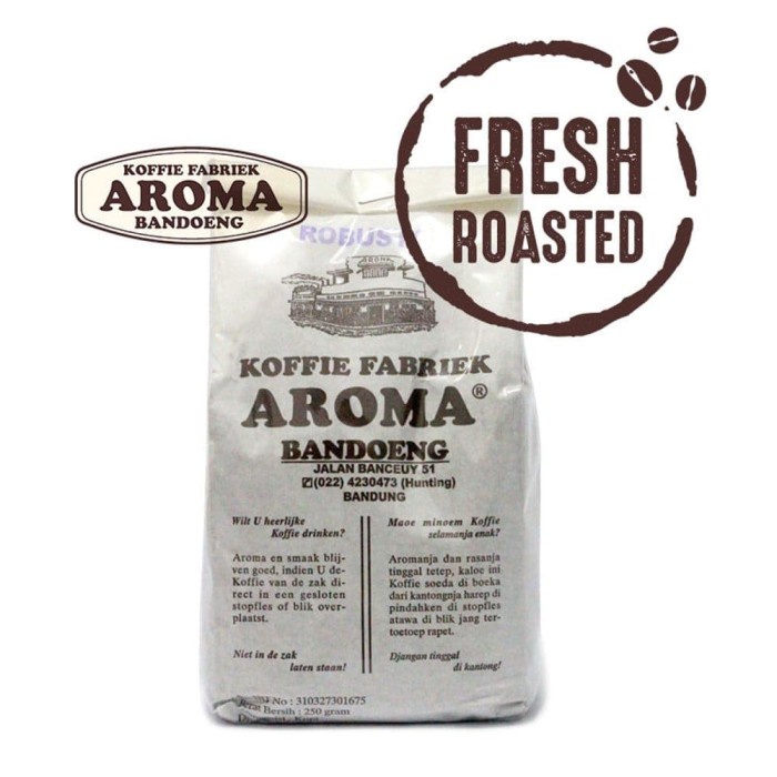 

201ggffg Kopi Aroma Bandung 250Gr Fresh / Robusta, Mokka Arabika, Mix, Toraja - Robusta, Biji Matang