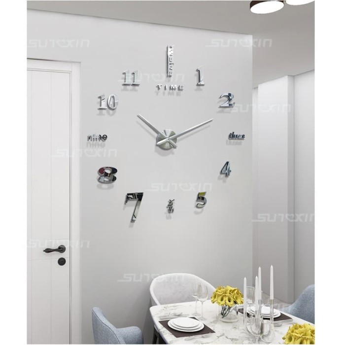 Jam Dinding Besar DIY Raksasa Gaint Wall Clock 130 Cm Diameter