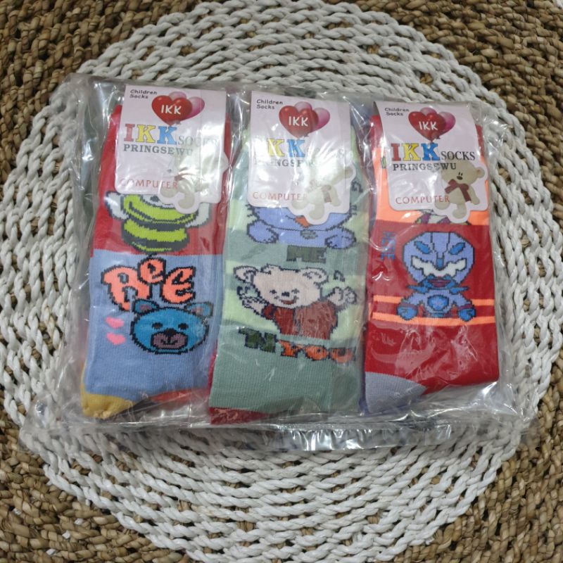 (GROSIR) Kaos kaki anak motif karakter / kaos kaki anak / kaos kaki anak TK / kaos kaki anak PAUD 1L