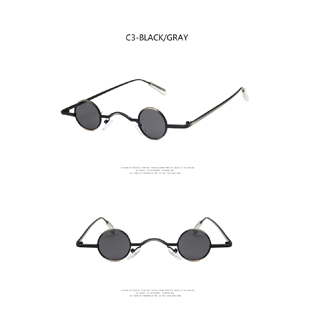 Fashion new metal retro small round frame sunglasses for men and women